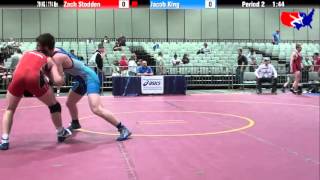 Zach Stodden vs Jacob King at 2013 Junior Nationals  FILA  FS [upl. by Anitac]