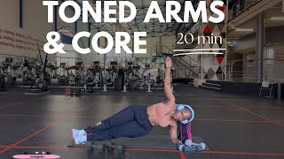 20 MIN TONED ARMS  ABS Workout With Weights  No repeat upper body home workout [upl. by Roselle31]