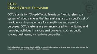 CCTV  ClosedCircuit Television [upl. by Kcered]