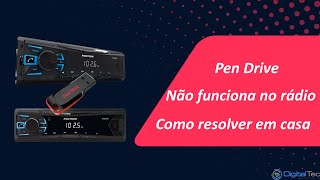 Como resolver problema na usb do rádio quando não lê o pen drive [upl. by Nesral111]