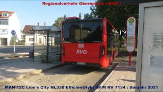 RVO Bus Linie 9655  Weilheim  Seeshaupt  Penzberg  092023 [upl. by Ecerehs]