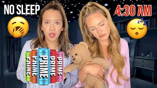 KAYLA amp KALLI PULL AN ALLNIGHTER 🌙🥱🧸🍿EXTREME SLEEPOVER CHALLENGE [upl. by Alemak982]