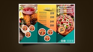 Cara membuat Brosur Lipat Tiga dengan Photoshop  Trifold Brochure Design [upl. by Dinny296]