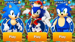 Sonic Dash  Snowdrift Sonic vs Classic Sonic vs LEGO Sonic vs All Bosses Zazz Eggman Gameplay [upl. by Meuser]