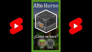 Hacer Alto horno  Horno de fusión en Minecraft Shorts Minecraft Crafteo [upl. by Tiffanie]