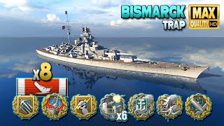 Battleship Bismarck game gets intense  World of Warships [upl. by Anes]