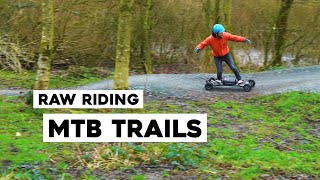 Riding Mountainbike trails backwards on Eboards [upl. by Hartfield]