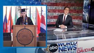 Rollins Valedictorian Elizabeth Bonker ABC World News Interview with David Muir [upl. by Ydnat]