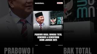 Prabowo Bakal Rombak Total Kemenkeu Dan Kementrian BUMN Januari 2025 [upl. by Garrick]