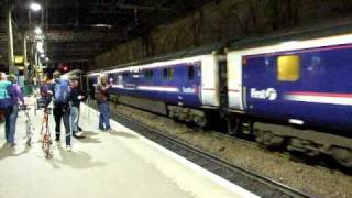 Caledonian Sleeper Glasgow  London arriving at Edinburgh Waverley station [upl. by Surtemed]