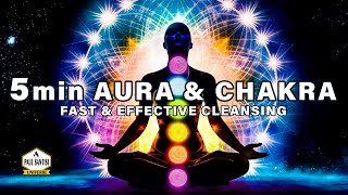 Guided Meditation Chakra amp Aura Cleanse 5 Minute [upl. by Saidee]