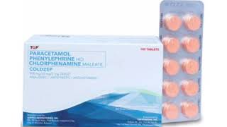 COLDZEP Tablets PARACETAMOL PHENYLEPHRINE HO CHLORPHENAMINE MALEATE [upl. by Akiwak339]