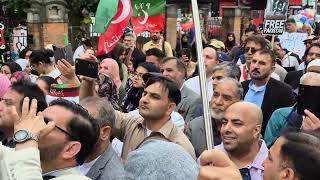 Pti Protest at Stratford Road Sparkhill Birmingham  Shahbaz Gill in Birmingham [upl. by Blight]