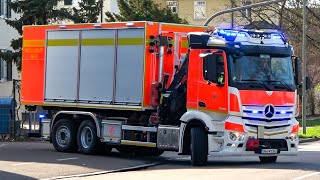 GASLECK DoppelWLF  Feuerwehr INGOLSTADT  Einsatzfahrt LÖSCHZUG Gefahrgutzug amp mehr [upl. by Akkire143]