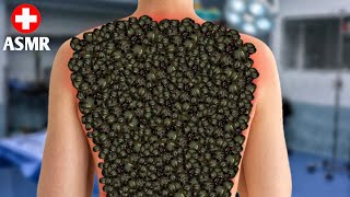 ASMR remove dog track of infected back😱 dog track removal 2d animation beautyasmr1m [upl. by Esinaj]