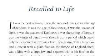 recalled to life chapter 1 in hindi part 1 from a tale of two cities written by Charles Dickens [upl. by Thomas]