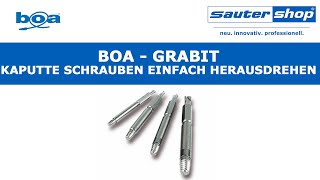 GRABIT Schraubenausdreher von Boa  Kaputte Schrauben entfernen bzw herausdrehen  sautershop [upl. by Pincas]