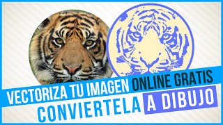 Como VECTORIZAR o convertir una FOTO a DIBUJO ONLINE 🐯 Imagen a Vector 👩 [upl. by Anala]