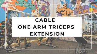 CABLE ONE ARM TRICEPS EXTENSION [upl. by Gayl]