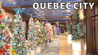 ✨Old Quebec City Christmas Walk✨Château Frontenac to Le Petit Champlain in December 2022 [upl. by Ekard]