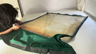 How to replace foggy or burnt isinglass for the boat canvas without changing the size of the piece￼ [upl. by Temirf]