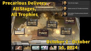 Precarious Delivery All Stages All Trophies October 2 2024  Alchemy Stars [upl. by Esilahs]