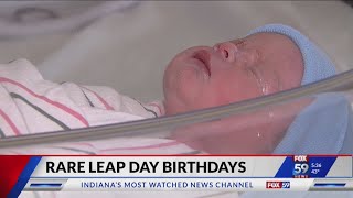 Several Leap Day babies born in central Indiana [upl. by Euqinomad]