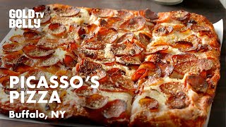 Watch the Owners of Picassos Pizza Cook Up Their Legendary Buffalostyle Pizza [upl. by Elkraps309]