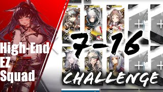 Arknights 716 Challenge mode HighEnd EZ Squad [upl. by Oitaroh]