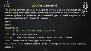 UPTIME Linux Commands Part25 linux networking linuxadministration firewall education [upl. by Anot]