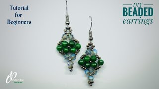 Fast amp Easy DIY beaded earrings for Beginners  How to make earrings  DIY beaded earrings [upl. by Trawets410]