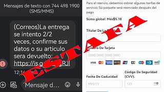 🚫¡¡¡CUIDADO😠ESTAFADORES Se hacen pasar por mensajería de Estafeta⚠️ [upl. by Nomead]