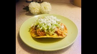 COMO HACER TOSTADAS DE TINGA DE POLLO [upl. by Lynad]