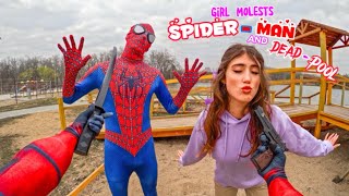 SPIDERMAN AND DEADPOOL ESCAPING BEAUTIFUL GIRL Epic Parkour Pov jumphistory [upl. by Annawoj]