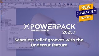 PowerPack for Inventor Seamless relief grooves with the Undercut feature [upl. by Cormac]