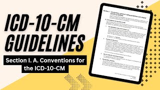 ICD10CM Guidelines Section I A Conventions for the ICD10CM [upl. by Audsley]