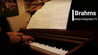 Brahms  Danse hongroise n°5 piano duo [upl. by Kurys]