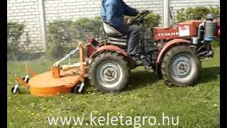 Fűnyírás TZ4K kistraktor és eladó SFNY100T fűnyíró a KeletAgronál  grass cutting [upl. by Harutak143]