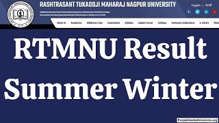 RTMNU Result 2024 Summer Winter UG PG Result  nagpuruniversityacin [upl. by Etnovad71]