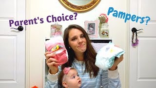 Parents Choice vs Pampers  Holiday Diaper Review [upl. by Lynnell]