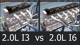 3Cylinder vs 6Cylinder Same Displacement Automation Game [upl. by Cohen]