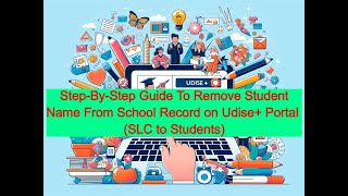 StepbyStep  How to Generate SLC for Students on Udise Portal udiseplus udise geekyexpress [upl. by Ahcsropal]