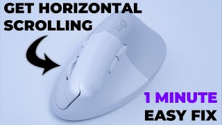 Logitech Lift Vertical Mouse  How To Get Horizontal Scroll [upl. by Venezia]