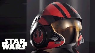 Star Wars  Black Series Poe Dameron Electronic Helmet Designer Desk [upl. by Letnwahs]