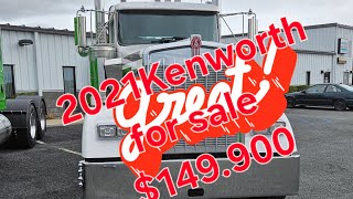 2021 KENWORTH DAY CAB USED WALK AROUND REVIEW portstrike [upl. by Cochran400]