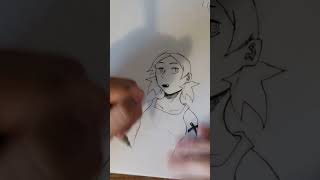 Drawing my OC DD sketchbookart drawwithme [upl. by Berky]