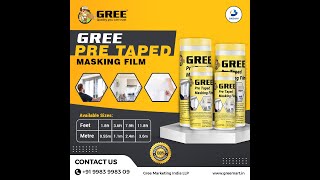 Gree PreTape Mask Films Roll amp Mask Tapes  How to apply pre mask films  Introduction gree premask [upl. by Sidman]