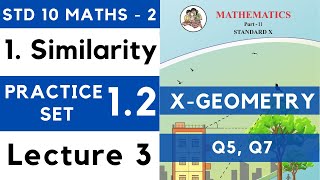 Similarity  Practice Set 12 Lecture 3 SSC Class 10 Geometry  Maths Part 2  Maharashtra 10th [upl. by Apeed]