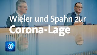 Spahn und Wieler zur aktuellen CoronaLage [upl. by Lrub]