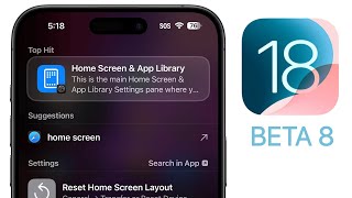 iOS 18 Beta 8 Released  Whats New [upl. by Eade48]